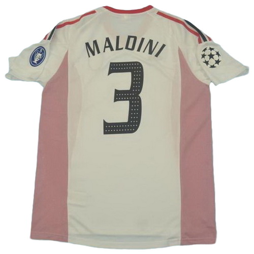 seconda maglia maldini 3 ac milan 2002-2003 bianco uomo