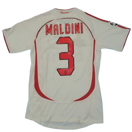 seconda maglia maldini 3 ac milan 2006-2007 bianco uomo