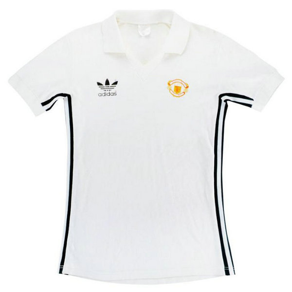 seconda maglia manchester united 1980-1982 bianco uomo