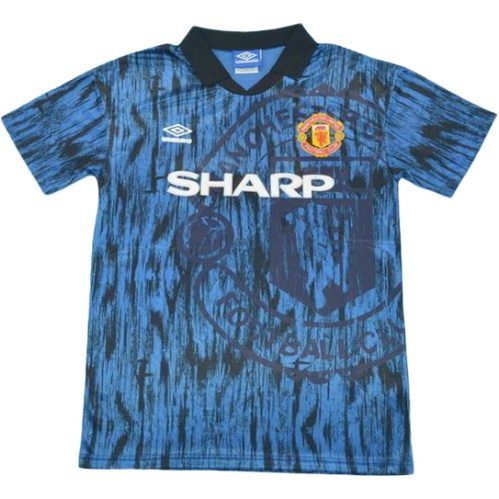 seconda maglia manchester united 1992-1993 blu uomo