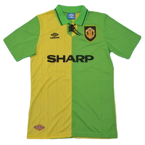 seconda maglia manchester united 1992-1994 verde uomo