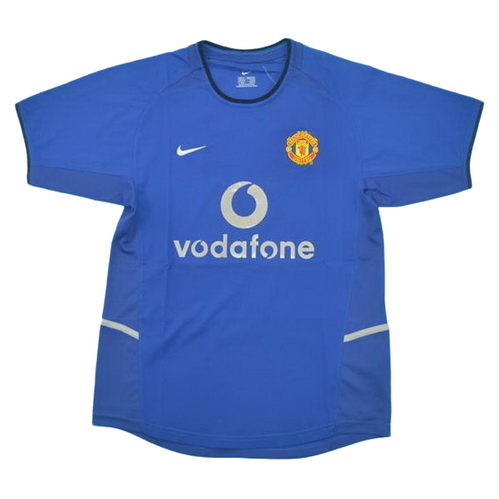 seconda maglia manchester united 2002-2003 blu uomo