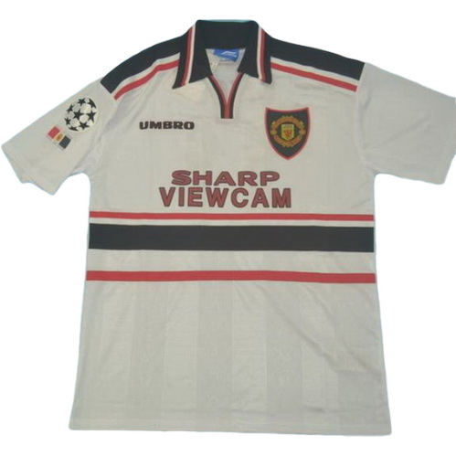 seconda maglia manchester united lega 1998-1999 bianco uomo