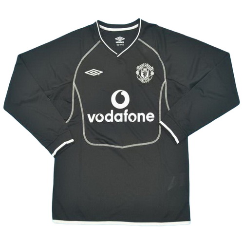 seconda maglia manchester united manica lunga 2000-2002 nero uomo