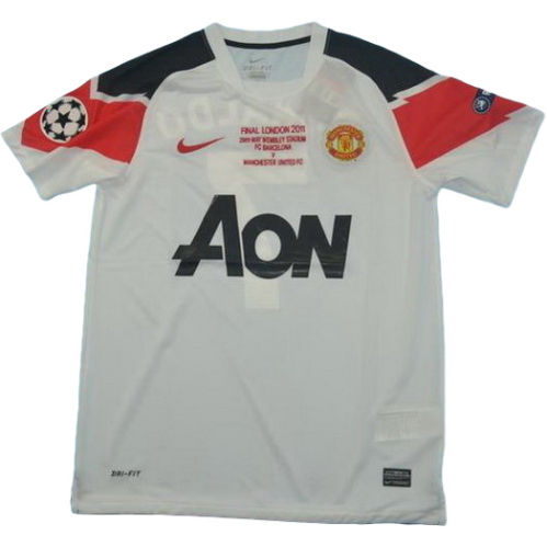 seconda maglia manchester united ucl 2010-2011 bianco uomo