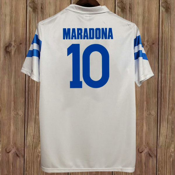 seconda maglia maradona 10 napoli 1988-1989 bianco uomo