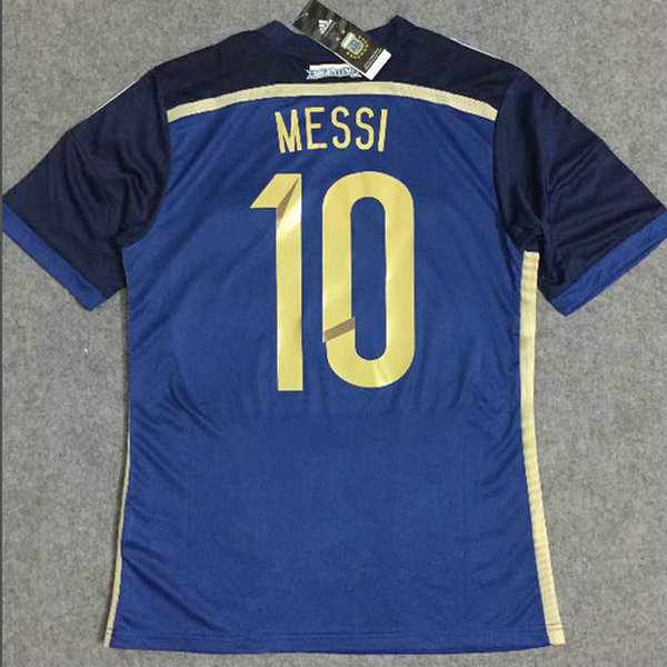 seconda maglia messi 10 argentina 2014 blu uomo