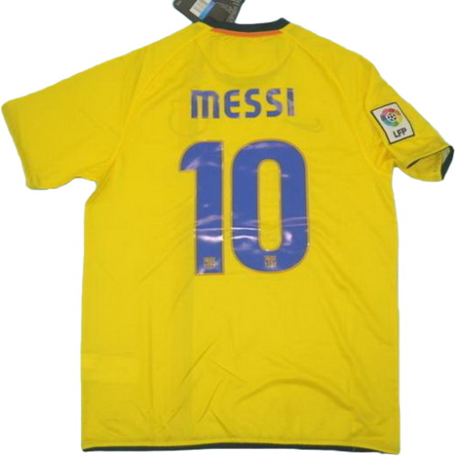 seconda maglia messi 10 barcellona lfp 2008-2009 giallo uomo