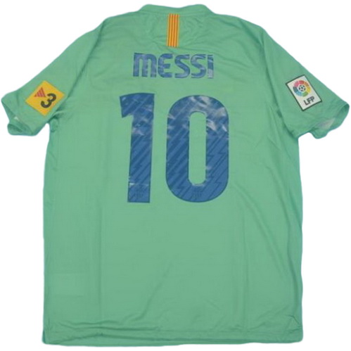 seconda maglia messi 10 barcellona lfp 2010-2011 verde uomo