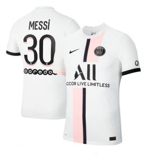 seconda maglia messi 30 psg 2021 2022 bianco uomo