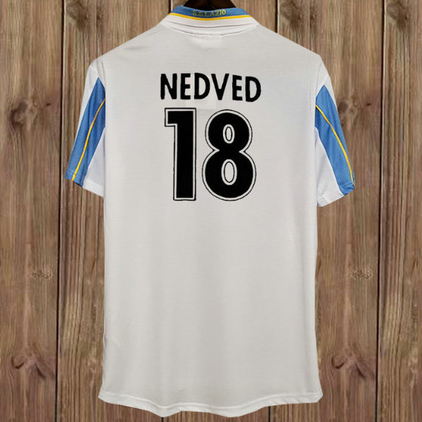 seconda maglia nedved 18 lazio 1999-2000 bianco uomo