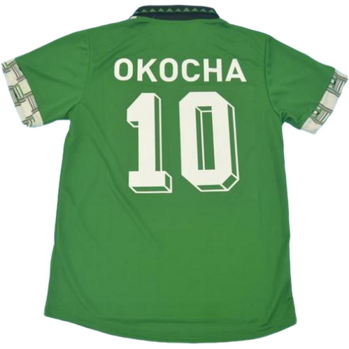 seconda maglia okocha 10 nigeria 1994 bianco uomo