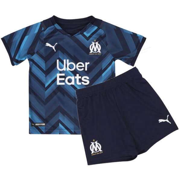 seconda maglia olympique marsiglia 2021 2022 blu bambino