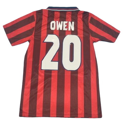 seconda maglia owen 20 inghilterra 1998 rosso uomo