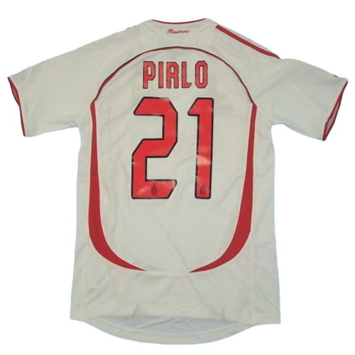 seconda maglia pirlo 21 ac milan 2006-2007 bianco uomo