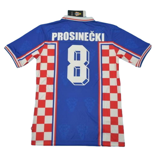 seconda maglia prosinecki 8 croazia 1998 blu uomo