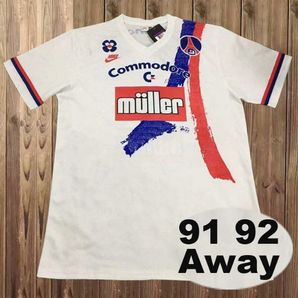 seconda maglia psg 1991-1992 bianco uomo