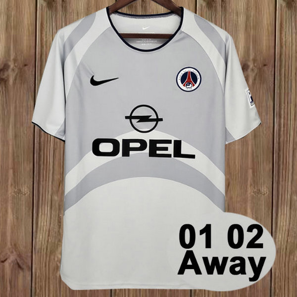 seconda maglia psg 2001-2002 grigio uomo