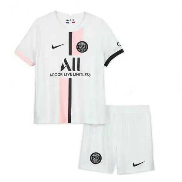 seconda maglia psg 2021 2022 bianco bambino