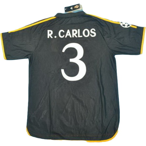 seconda maglia r.carlos 3 real madrid 1999-2000 nero uomo