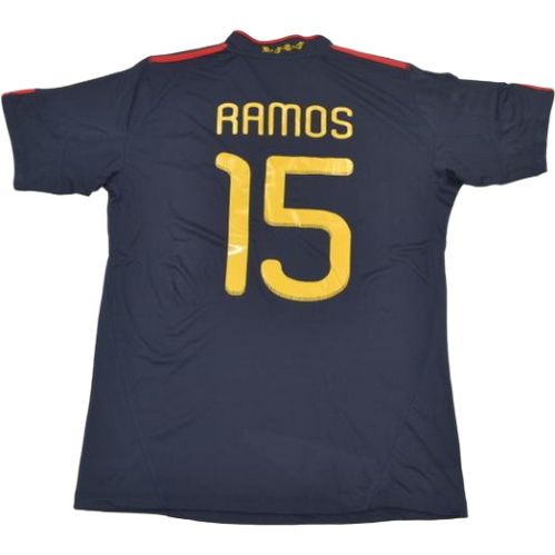 seconda maglia ramos 15 spagna 2010 blu uomo