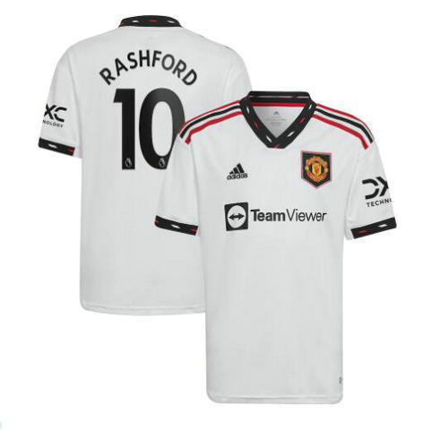 seconda maglia rashford 10 manchester united 2022-2023 uomo