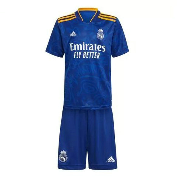 seconda maglia real madrid 2021 2022 blu bambino