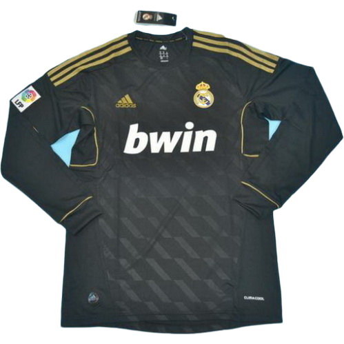 seconda maglia real madrid manica lunga 2011-2012 nero uomo