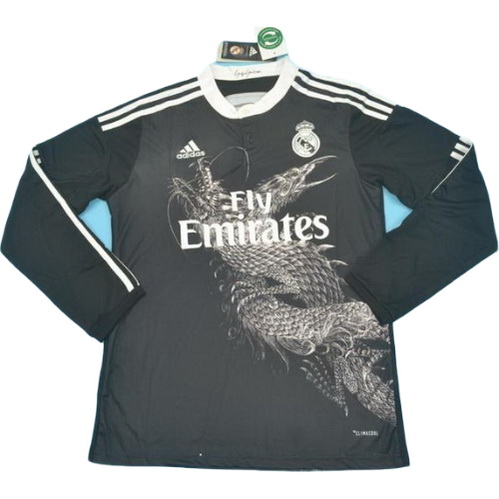 seconda maglia real madrid manica lunga 2014-2015 nero uomo