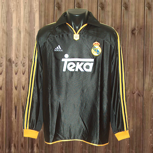 seconda maglia real madrid maniche lunghe 1999-2001 uomo