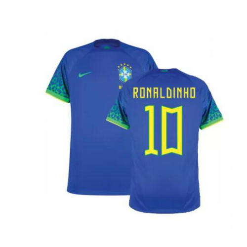 seconda maglia ronaldinho 10 brasile 2022 uomo