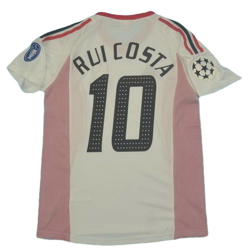 seconda maglia rui costa 10 ac milan 2002-2003 bianco uomo