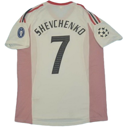 seconda maglia shevchenko 7 ac milan 2002-2003 bianco uomo