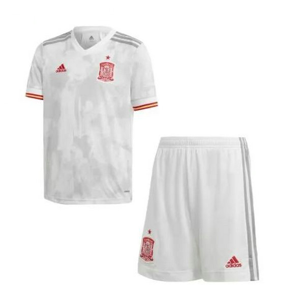 seconda maglia spagna 2020 bianco bambino