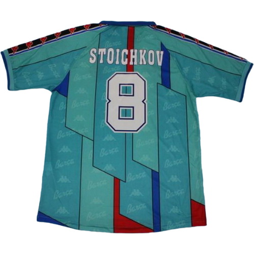 seconda maglia stoichkov 8 barcellona 1996-1997 verde uomo