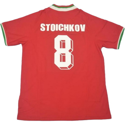 seconda maglia stoichkov 8 bulgaria copa mundial 1994 rosso uomo