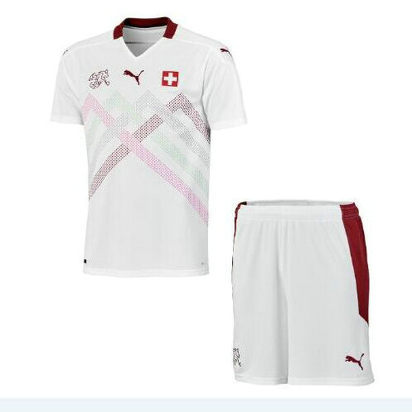 seconda maglia svizzera 2021 2022 bianco bambino