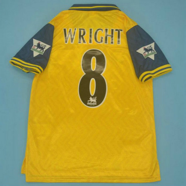 seconda maglia wright 8 arsenal 1996-1997 giallo uomo