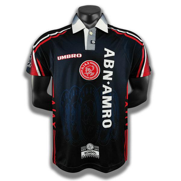 seconda player maglia ajax 1997 98 blu uomo