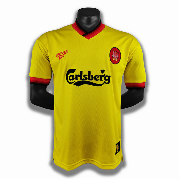 seconda player maglia liverpool 1998 giallo uomo