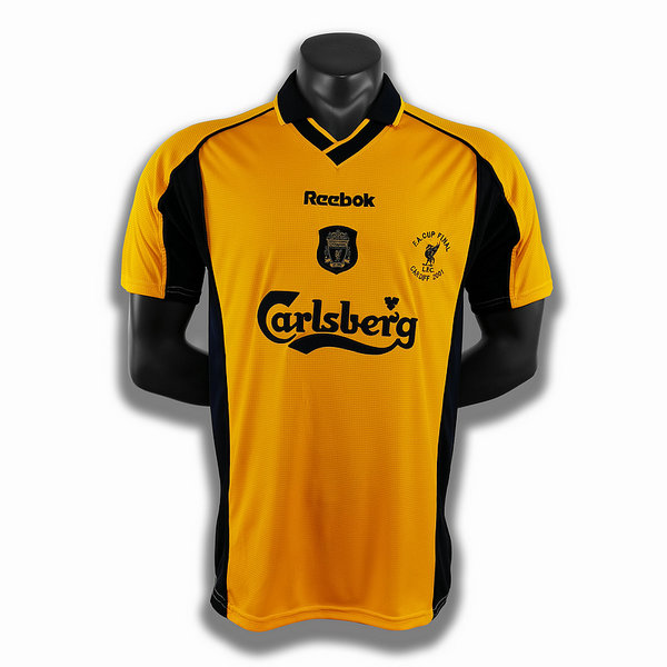 seconda player maglia liverpool 2001 giallo uomo