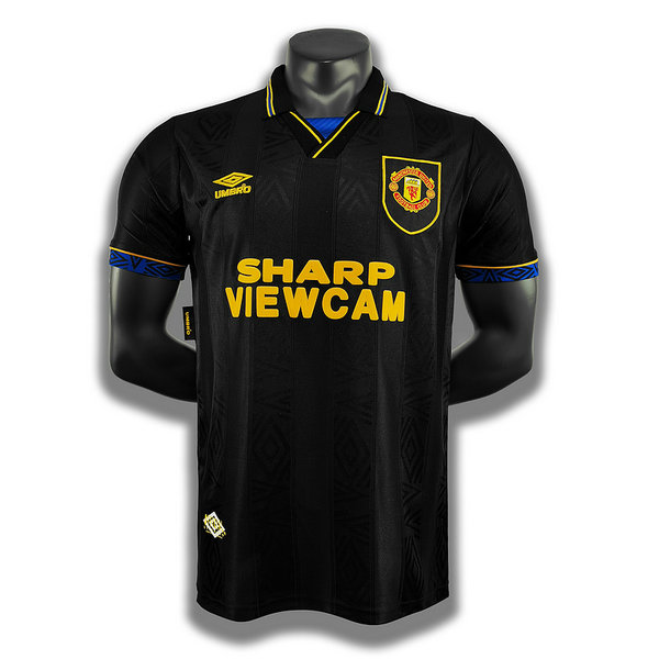 seconda player maglia manchester united 1993 1994 nero uomo