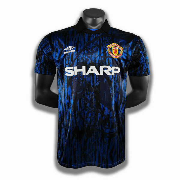 seconda player maglia manchester united 1993 blu uomo