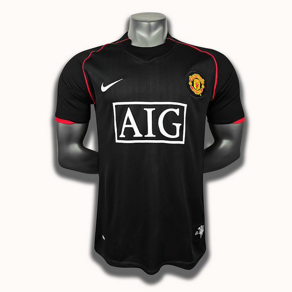 seconda player maglia manchester united 2007 2008 nero uomo