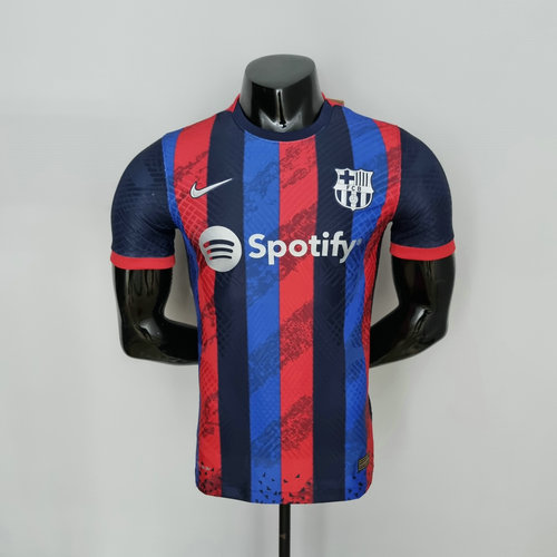 special edition maglia barcellona rosso & blu 2022-2023 player version uomo