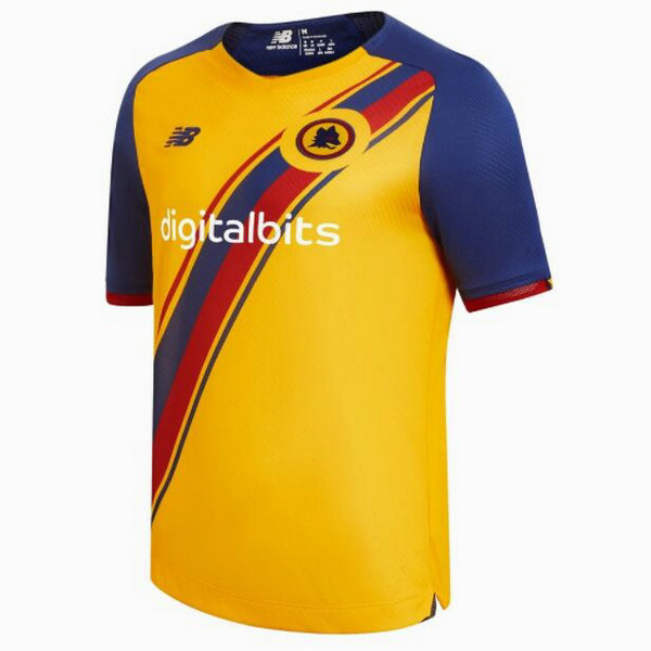 terza divisa maglia as roma 2021 2022 giallo uomo