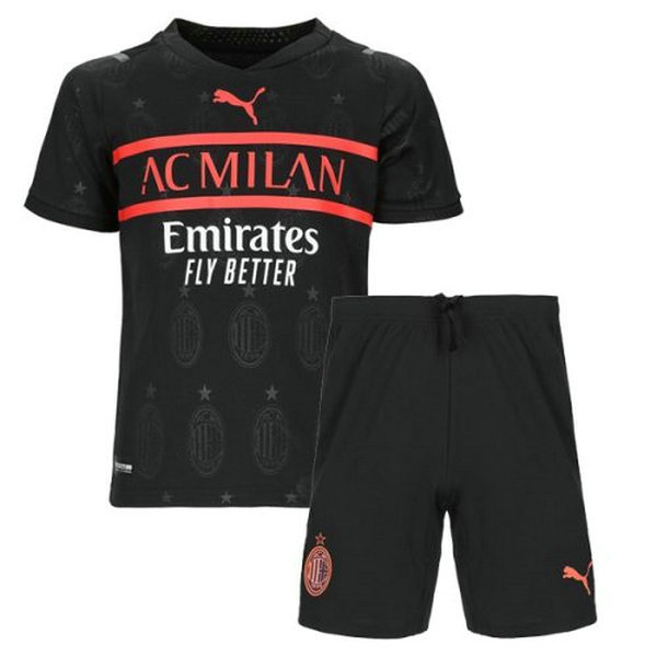 terza maglia ac milan 2021 2022 nero bambino