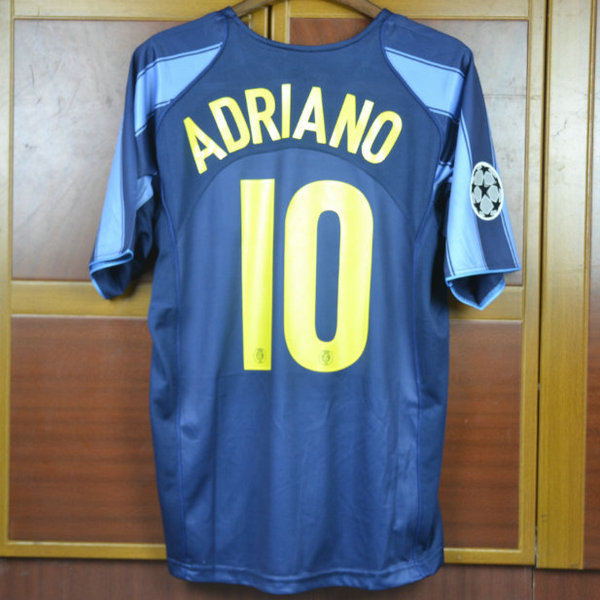 terza maglia adriano 10 inter 2004-2005 blu uomo