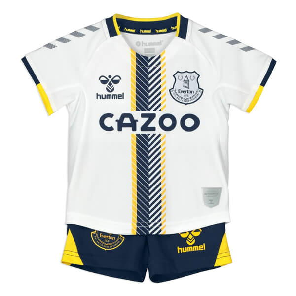 terza maglia everton 2021 2022 bianco bambino