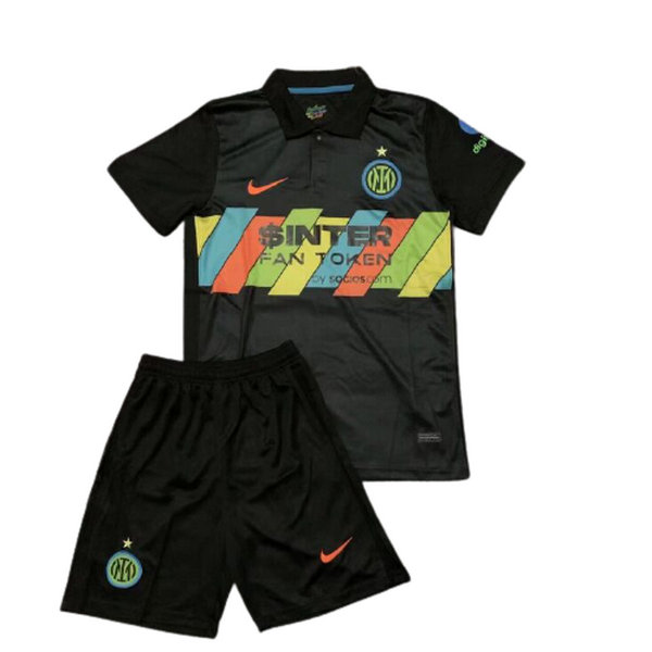 terza maglia inter 2021 2022 nero bambino